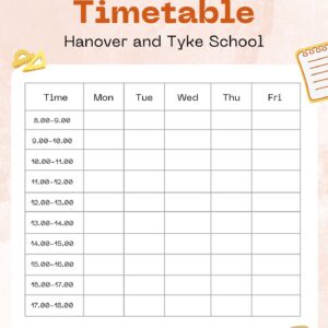 School Weekly Planner