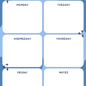 Weekly Wellness & Work Planner