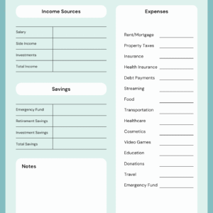 Manifest & Plan Monthly