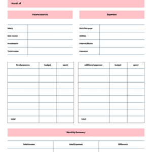 My Month at a Glance